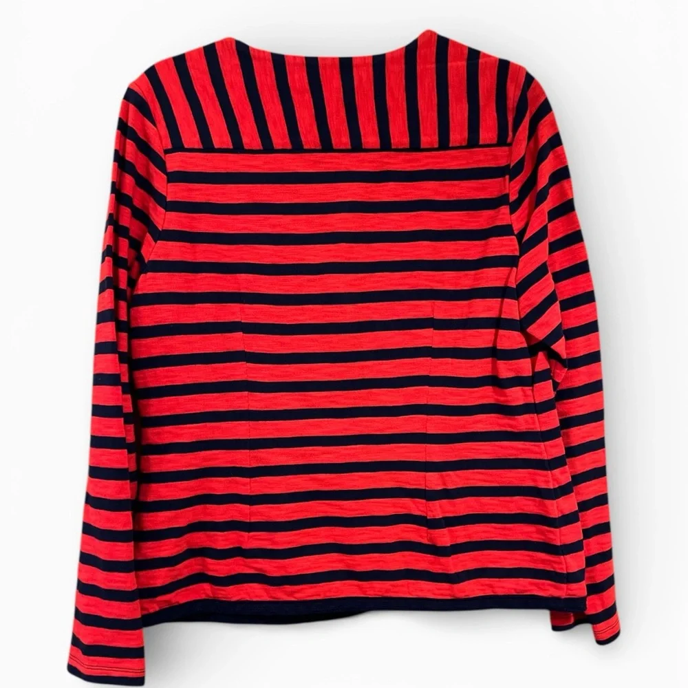 CAbi Nautical Navy and Red Striped Women's Blazer - Picture 4 of 8